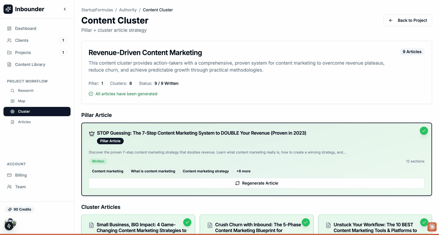 Article editor interface